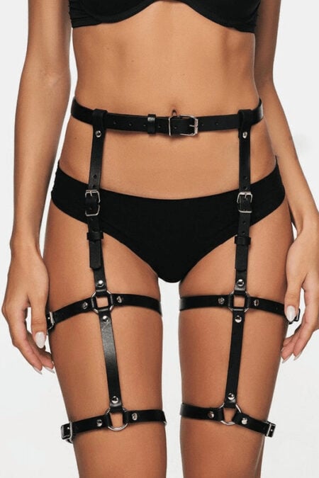 Justerbar Waist Harness Sele med Band och Nitar