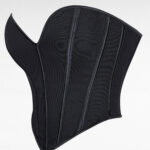 Elegant kort korsett-topp med snörning och hjärtformad design