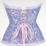 Ljusrosa och Shimrande Ljusblå Korsett – Sagolik Timglasdröm