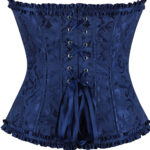 Mörkblå Korsett med Snörning