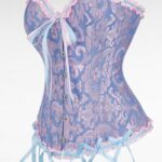 Ljusrosa och Shimrande Ljusblå Korsett – Sagolik Timglasdröm