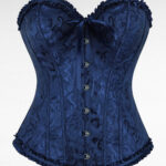 Mörkblå Korsett med Snörning