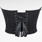 Elegant kort korsett-topp med snörning och hjärtformad design