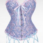 Ljusrosa och Shimrande Ljusblå Korsett – Sagolik Timglasdröm