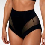 Sval trosa med hög midja – Mesh med string-illusion och lätt shaping