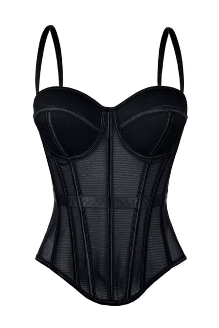 Korsett Bustier Topp med Push Up Bh