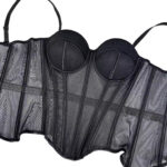 Korsett Bustier Topp med Push Up Bh