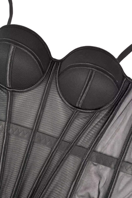 Korsett Bustier Topp med Push Up Bh